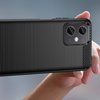 Carbon Case etui Xiaomi Poco X5 5G / Redmi Note 12 5G elastyczny silikonowy karbonowy pokrowiec czarne