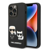 Karl Lagerfeld KLHMP14LSSKCK iPhone 14 Pro 6.1&quot; Hardcase schwarz / schwarz Liquid Silicone Karl &amp; Choupette Magsafe