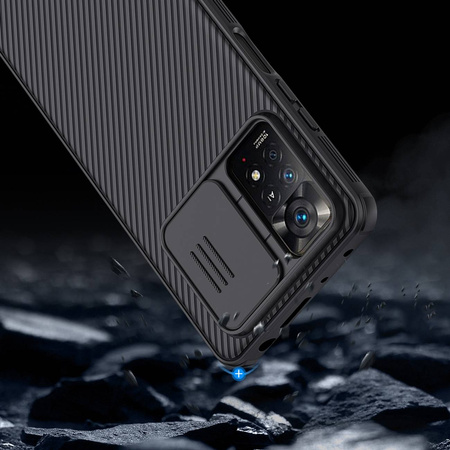 Nillkin CamShield Case Slim Handyhülle Schutzhülle mit Kameraschutzhülle Kameraabdeckung für Xiaomi Redmi Note 11 Pro / Note 11 Pro 5G / Note 11E Pro schwarz