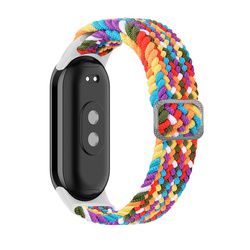 Pasek Pleciony Mi Band 8 / M8 (10), RAINBOW / TĘCZOWY