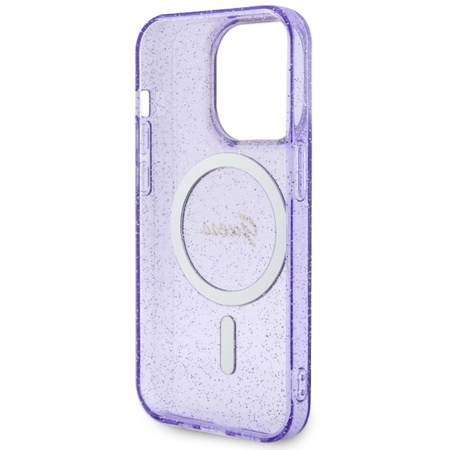 Guess GUHMP14XHCMCGU iPhone 14 Pro Max 6.7&quot; purple/purple hardcase Glitter Gold MagSafe