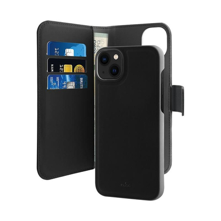 PURO Wallet Detachable - Etui 2w1 iPhone 14 Plus (czarny)