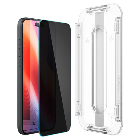 TEMPERED GLASS Spigen GLAS.TR "EZ FIT" 2-PACK IPHONE 15 PRIVACY