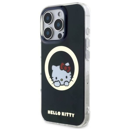 Original Handyhülle IPHONE 16 PRO Hello Kitty Hardcase IML Sweet Kitty MagSafe (HKHMP16LHSWKK) schwarz