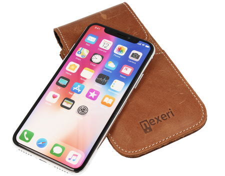 Kabura Pionowa HUAWEI MATE 20 X / XIAOMI MI MAX 3 Etui Skórzane do Paska Otwierana Portfel Nexeri Flap Leather brązowa