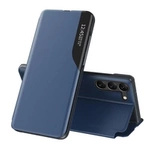 Eco Leather View Case für Samsung S24 mit Klappe – blau