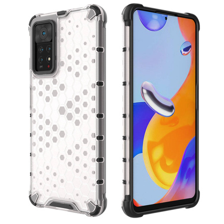 Honeycomb case armored cover with a gel frame for Xiaomi Redmi Note 11 Pro + / 11 Pro black