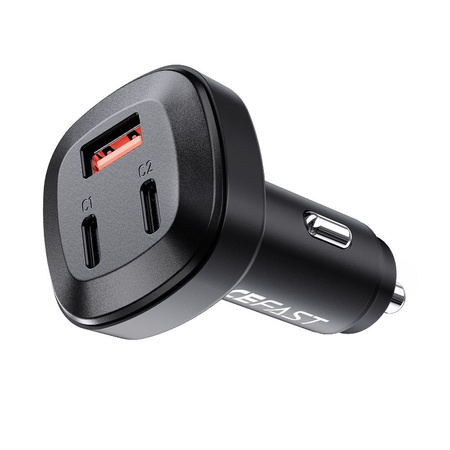 Acefast Autoladegerät 66W 2x USB Typ C / USB, PPS, Power Delivery, Quick Charge 4.0, AFC, FCP, SCP schwarz (B3 schwarz)