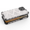 Honeycomb case for iPhone 14 armored hybrid cover transparent