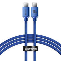 Baseus Crystal Shine Series Fast Charging Data Cable Type-C to Type-C 100W 1.2m Blue