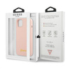 Guess GUHMP13MLSLMGLP iPhone 13 6.1 &quot;light pink / light pink hardcase Silicone Script Gold Logo Magsafe