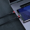 Baseus Cafule Cable wytrzymały nylonowy kabel przewód USB-C PD / USB-C PD PD2.0 60W 20V 3A QC3.0 1M czarny-czerwony (CATKLF-G91)