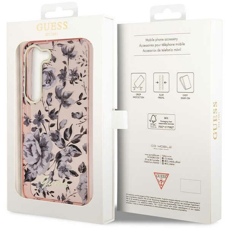 Guess GUHCS23MHCFWSP S23+ S916 pink/pink Hardcase Flower Collection