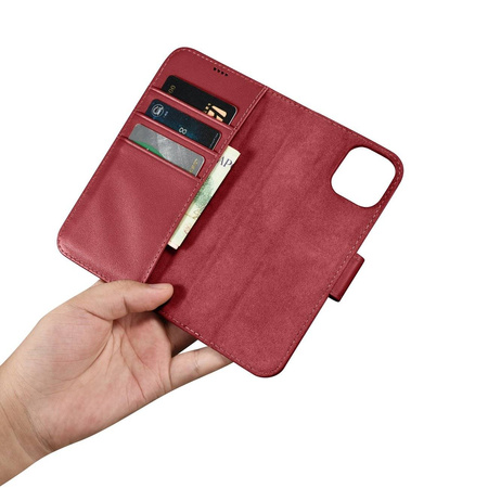 iCarer Wallet Case 2in1 iPhone 14 Flip Leather Cover Anti-RFID red (WMI14220725-RD)