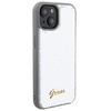 Guess Sequin Script Metal case for iPhone 15 - silver