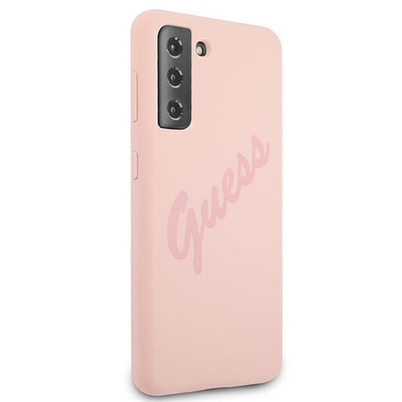 Guess GUHCS21MLSVSPI S21+ G996 różowy/pink hardcase Script Vintage