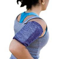 Elastic fabric armband armband for running fitness L navy blue