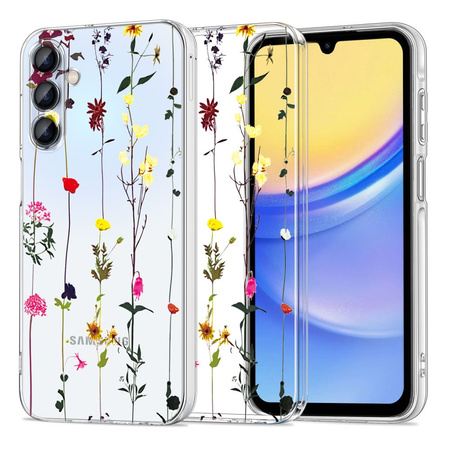 Etui GALAXY A15 4G / 5G Tech-Protect FlexAir+ Garden Floral transparentne