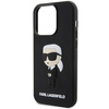 Karl Lagerfeld KLHCP14L3DRKINK iPhone 14 Pro 6.1" czarny/black hardcase Rubber Ikonik 3D