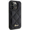 Guess nakładka do iPhone 15 Pro 6,1" GUHCP15LPSQSQSK czarna HC PU Quilted Metal Logo