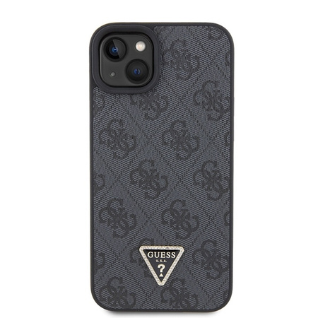 Guess GUHCP15SP4TDPK iPhone 15 6.1&quot; black/black hardcase Leather 4G Diamond Triangle