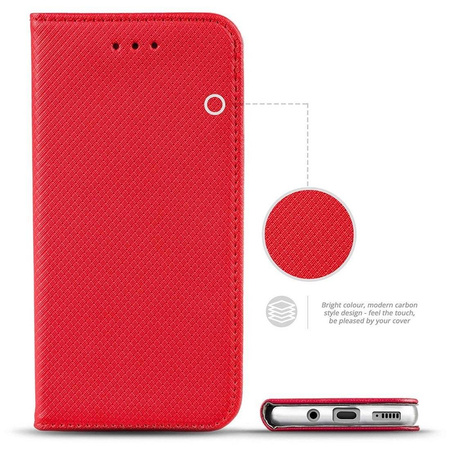 Etui XIAOMI REDMI NOTE 8T portfel z klapką Flip Magnet czerwone