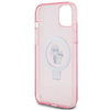 Karl Lagerfeld KLHMP15SHMRSKCP iPhone 15 6.1&quot; pink/pink hardcase Ring Stand Karl&amp;Choupette MagSafe