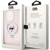 Karl Lagerfeld KLHMP15LHMRSCHP iPhone 15 Pro 6.1&quot; pink/pink hardcase Ring Stand Choupette Head MagSafe