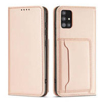 Magnetkartenetui Hülle für Xiaomi Redmi Note 11 Pro Pouch Wallet Card Holder Pink