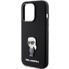 Karl Lagerfeld Silicone Ikonik Metal Pin case for iPhone 15 Pro - black