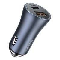 Baseus Golden Contactor Pro Dual Quick Charger Car Charger U+C 40W Dark Gray