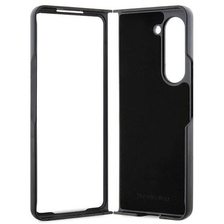 Original Handyhülle SAMSUNG GALAXY Z FOLD 5 Mercedes Hardcase Leather Urban (MEHCZFD5ARMBK) schwarz