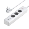 Przedłużacz Ugreen CD286 3x AC 2x USB-A 1x USB-C 30W z włącznikiem - biały