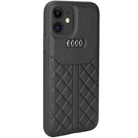 Audi Genuine Leather iPhone 11 / Xr 6.1&quot; black/black hardcase AU-TPUPCIP11R-Q8/D1-BK