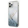 Guess GUHCP12LGLVSBL iPhone 12 Pro Max 6,7" niebieski/blue hardcase Glitter Vintage Script