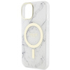 Guess GUHMP14SPCUMAH iPhone 14 6,1&quot; weiß/weiße Hardcase Marble MagSafe