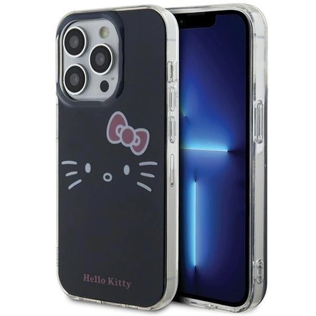 Hello Kitty IML Kitty Face Hülle für iPhone 14 Pro – Schwarz