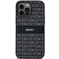 DKNY DKHCS24LPRTHSLK S24 Ultra S928  czarny/black hardcase Leather Mono Stripe & Metal Logo