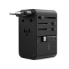 Choetech PD5022 70W EU/US/AUS/UK Travel Adapter with Built-in USB-C Cable - Black