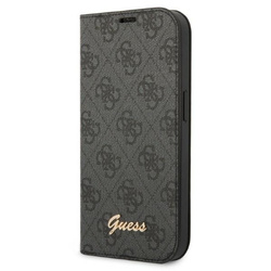 Guess 4G Metal Camera Outline Booktype Case - Etui iPhone 14 (czarny)