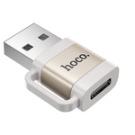 HOCO adapter OTG USB A (męski) do Typ C (żeński) 3A UA31D szary