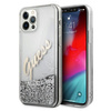 Guess GUHCP12LGLVSSI iPhone 12 Pro Max 6,7" srebrny/silver hardcase Glitter Vintage Script