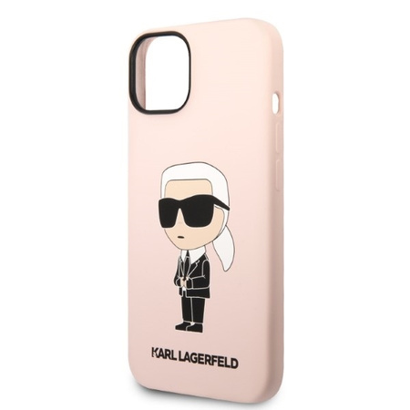 Karl Lagerfeld Silicone NFT Ikonik MagSafe - Etui iPhone 14 Plus (różowy)