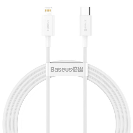 Baseus Superior kabel USB Typ C - Lightning Power Delivery 20 W 1,5 m Biały (CATLYS-B02)