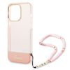 Guess Translucent Pearl Strap - Etui iPhone 14 Pro (różowy)