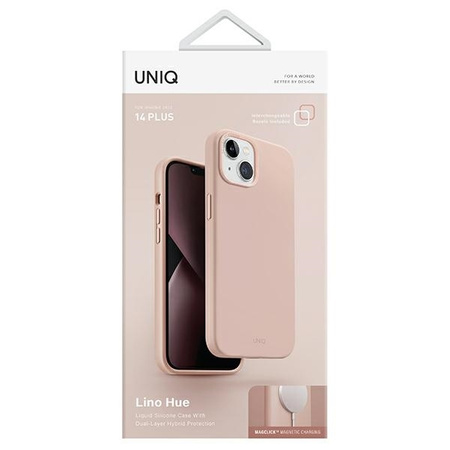 Uniq case Lino Hue iPhone 14 Plus 6.7&quot; Magclick Charging pink/blush pink