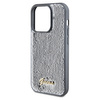 Guess Pailletten-Schriftzug-Metallgehäuse für iPhone 14 Pro Max – Silber