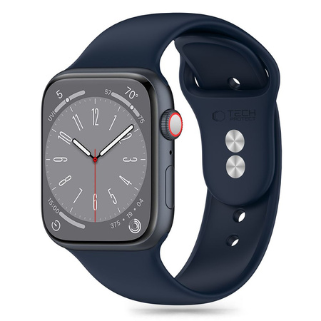 Tech-Protect Silikonarmband für Apple Watch 4/5/6/7/8/9/SE/Ultra 1/2 (42/44/45/49 mm) – Blau