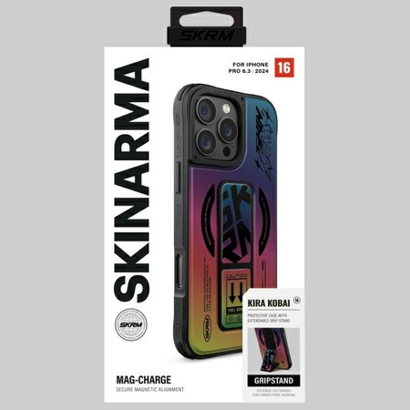 Skinarma etui Kira Kobai iPhone 16 Pro    6.3" Magnetic Charging Grip Stand hologram