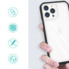 Clear 3in1 case for iPhone 14 Plus silicone cover with frame blue